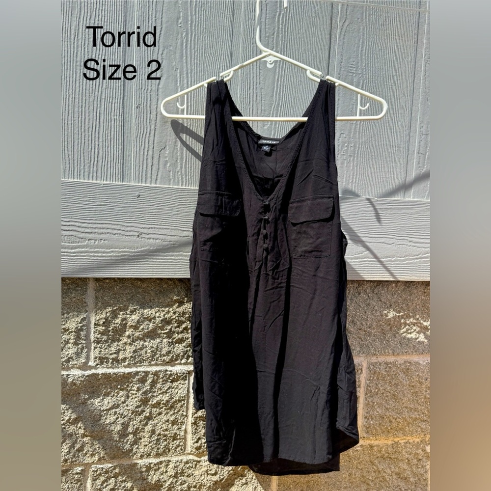 Torrid Black Sleeveless Tank Top